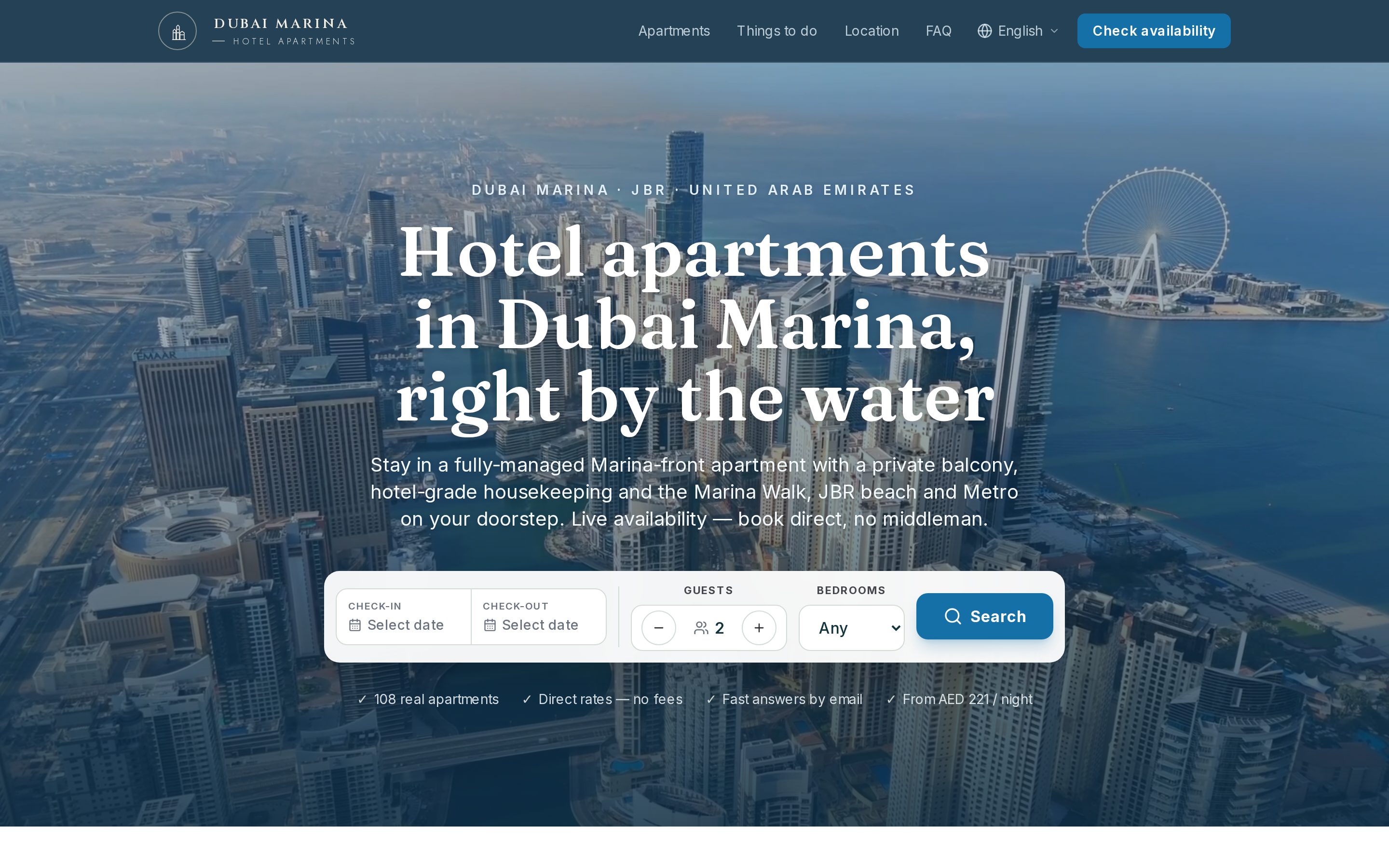 Dubai Marina Hotel Apartments screenshot