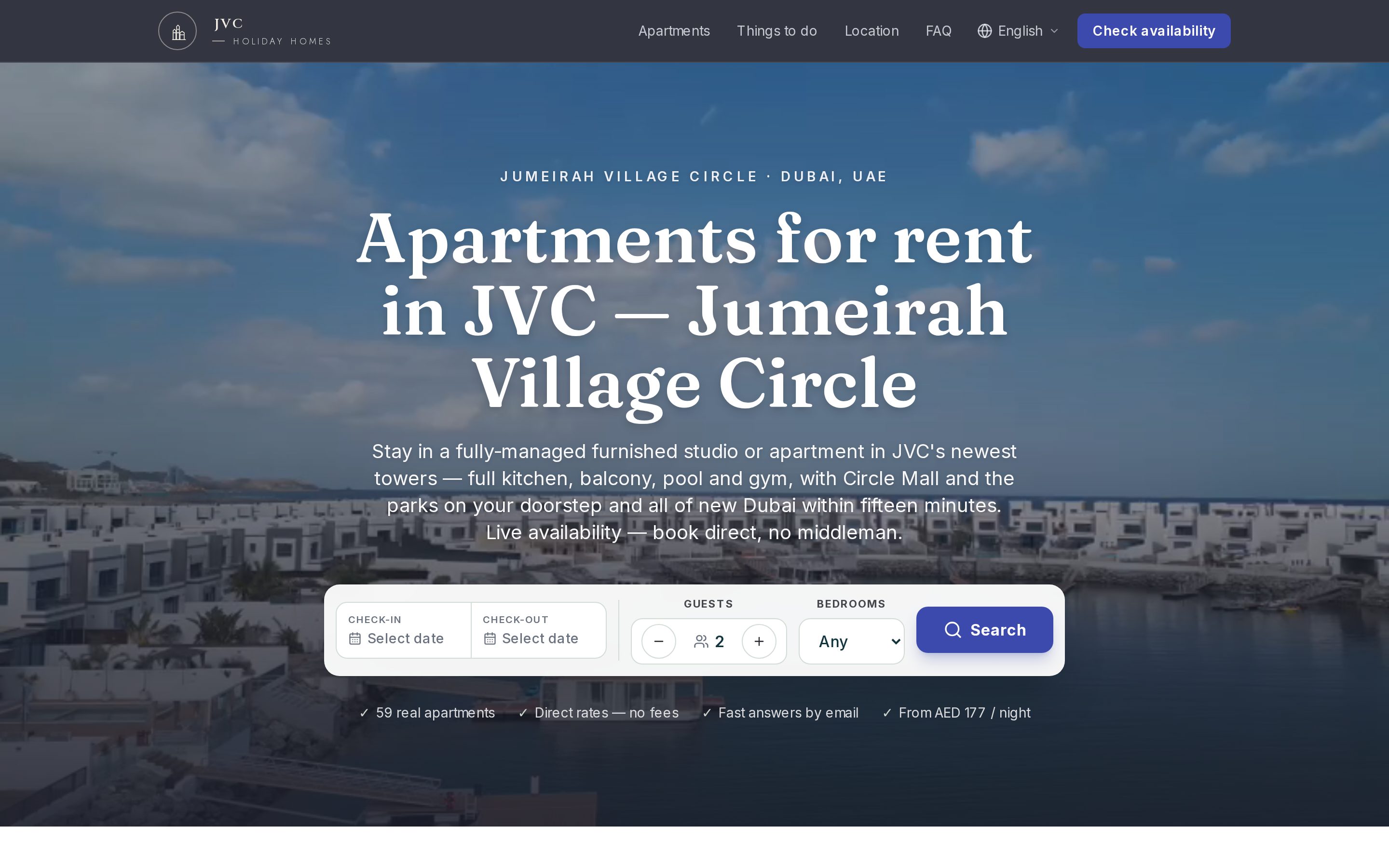 JVC Holiday Homes screenshot