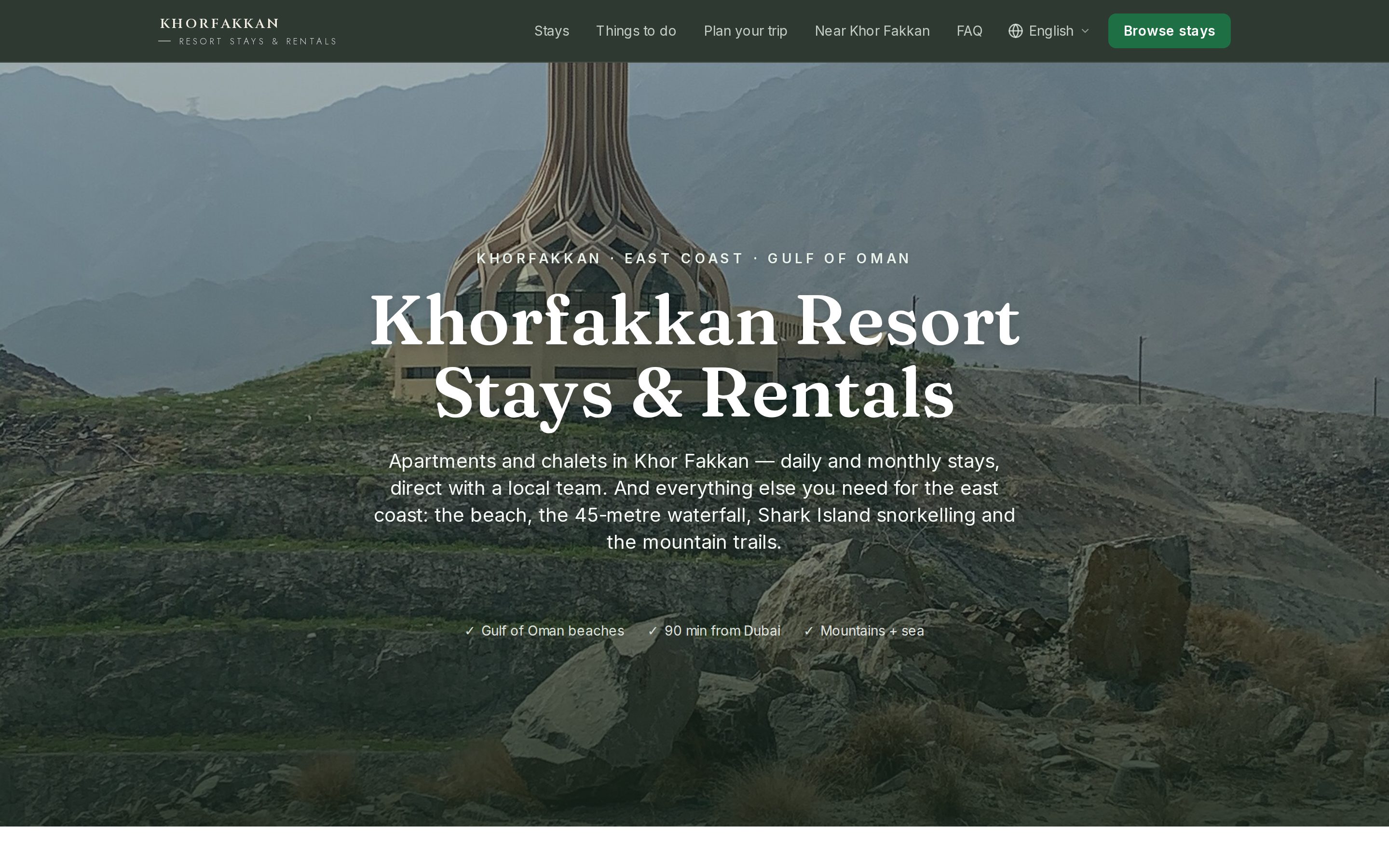 Khor Fakkan Resort Stays screenshot